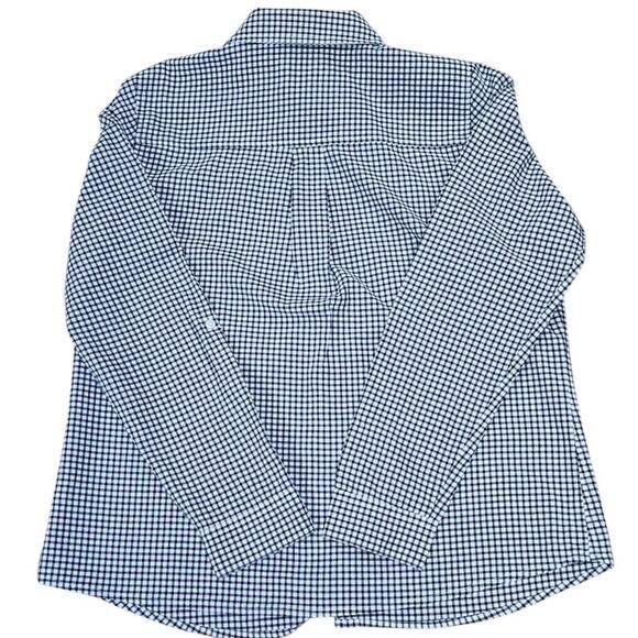 Croft & Barrow Black White Plaid Cotton Button Front Blouse Women's Size Medium - Picture 2 of 5